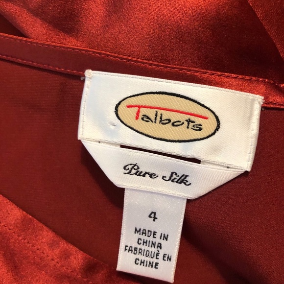 Talbots silk cap sleeve top 4 - Picture 3 of 4